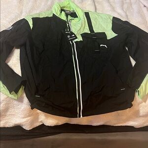 Puma Black and Light Green Windbreaker